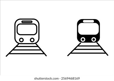 train icon  vector illustration, pictogram isolated on white background. color editable