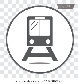 Train icon vector isolated on white background.