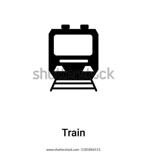 Train\
icon vector isolated on white background, logo concept of Train\
sign on transparent background, filled black\
symbol