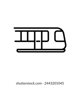 train icon vector in line style