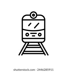 train icon vector in line style