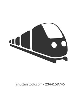 Train icon vector in modern flat style sign 