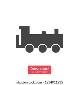 Train icon vector, Modern Transportation sign Isolated on white background. Trendy Flat style for graphic design, logo, Web site, social media, UI, mobile app, EPS10