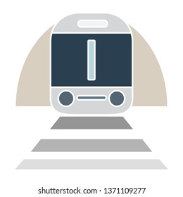 Train icon vector, Modern Transportation sign Isolated on white background. Trendy Flat style for graphic design, logo, Web site, social media, UI, mobile app, EPS10 