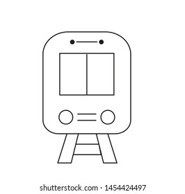 Train icon vector. Modern Transportation sign Isolated on white background. Train logo template symbol