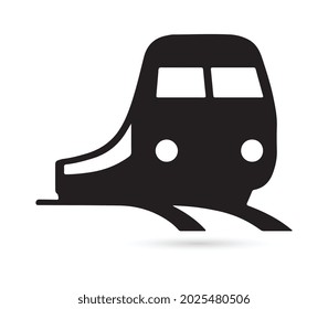 Train icon vector, Modern Transportation sign Isolated on white background.