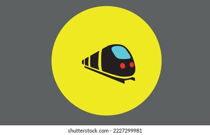 Train icon vector, Modern Transportation sign