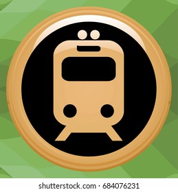 Train icon vector, Modern Transportation sign Isolated on white background. Trendy Flat style for graphic design, logo, Web site, social media, UI, mobile app, EPS10