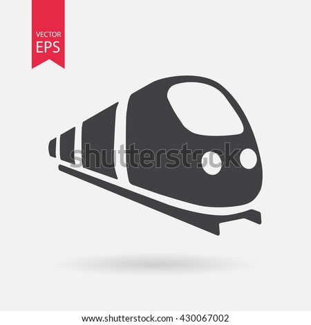 Train icon vector, Modern Transportation sign Isolated on white background. Trendy Flat style for graphic design, logo, Web site, social media, UI, mobile app, EPS10 Foto d'archivio © 
