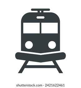 Train icon vector on trendy design