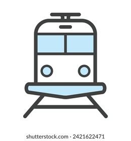 Train icon vector on trendy design