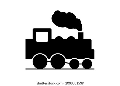 Train icon vector on white background