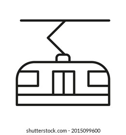 Train icon vector. Public transport illustration sign. Metro symbol or logo.
