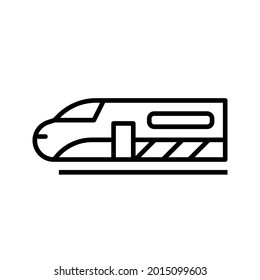 Vector de icono de tren. Señal de ilustración de transporte público. Símbolo o logotipo del metro.