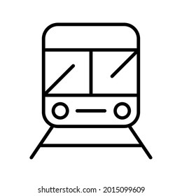 Train icon vector. Public transport illustration sign. Metro symbol or logo.