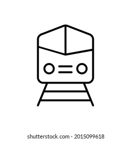Vector de icono de tren. Señal de ilustración de transporte público. Símbolo o logotipo del metro.