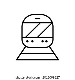 Train icon vector. Public transport illustration sign. Metro symbol or logo.