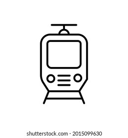 Train icon vector. Public transport illustration sign. Metro symbol or logo.
