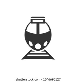 Train Icon vector sign isolated for graphic and web design. Modern Transportation symbol template color editable on white background.