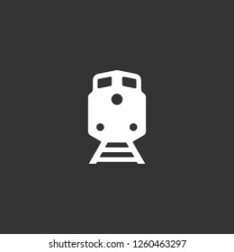 train icon vector. train sign on black background. train icon for web and app