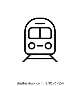 símbolo del vector del icono del tren aislado