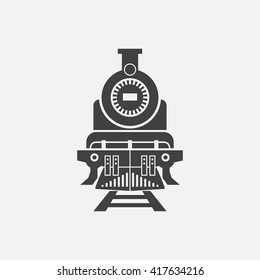 train icon vector, solid logo illustration, pictogram isolated on white