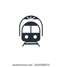 icono del tren. vector.Curso editable.Signo de estilo lineal para uso de diseño web,logotipo.Ilustración de símbolo.