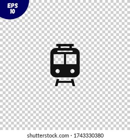 Train icon vector.Railway transportation symbol.Traviling with train illustration