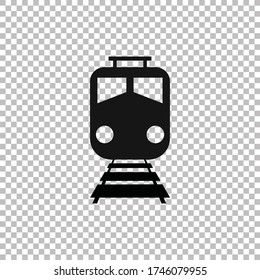 Train icon vector.Railway transportation symbol.Traviling with train illustration