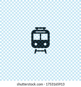 Train icon vector.Railway transportation symbol.Traviling with train illustration