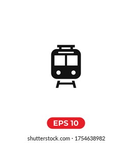 Train icon vector.Railway transportation symbol.Traviling with train illustration