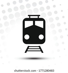 Train icon vector.Railway transportation symbol.Traviling with train illustration
