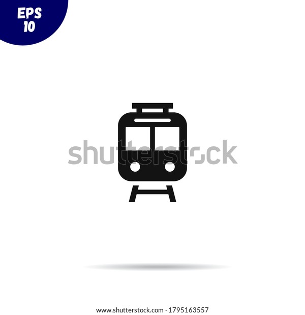 Train icon vector.Railway transportation\
symbol.Traviling with train\
illustration
