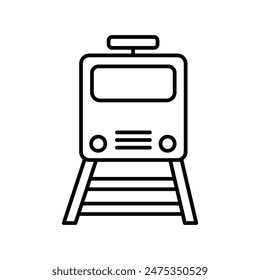 train icon with white background vector stock illustration