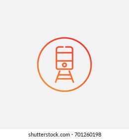 Train icon.gradient illustration isolated vector sign symbol