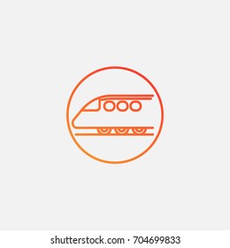 Train  icon.gradient illustration isolated vector sign symbol