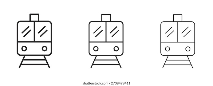 Iconos de tren. Colección de ícono de Vector perfecto de píxeles