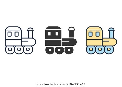 train icons  symbol vector elements for infographic web