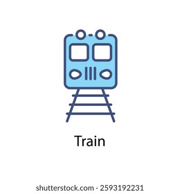 Train icons vector stock illustration.
