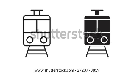 Train icons, vector symbols. filled flat sign