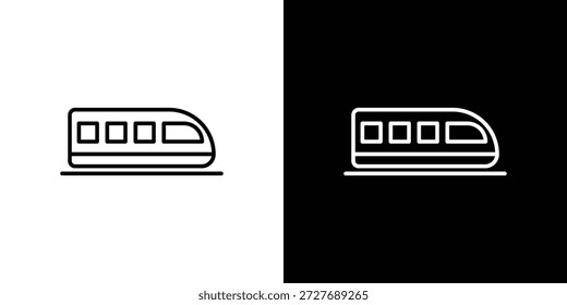 Train icons vector.Editable stroke.linear style sign