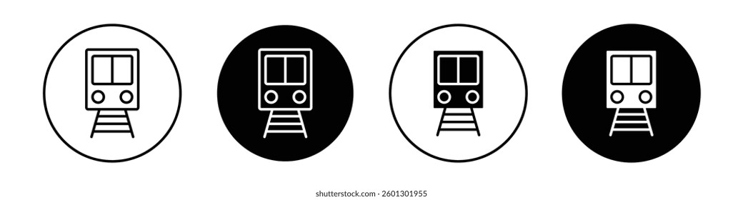 Train icons vectors graphics collection