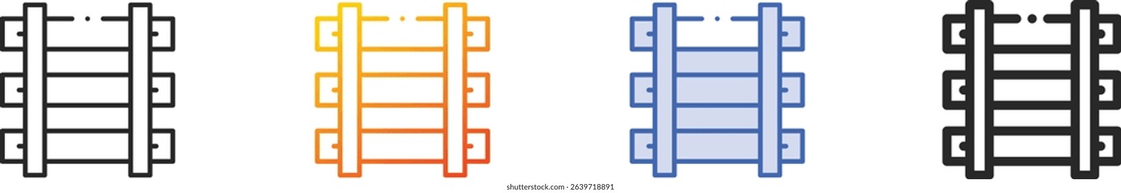 train icon.Thin Linear, Gradient, Blue Stroke and bold Style Design Isolated On White Background
