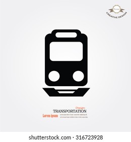 Train icon.train vector on gray background .Transport icons.transportation vector illustration 