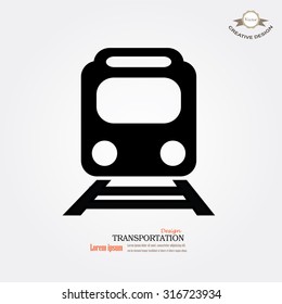 Train icon.train vector on gray background .Transport icons.transportation vector illustration 