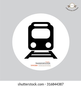 Train icon.train vector on gray background .Transport icons.transportation vector illustration 