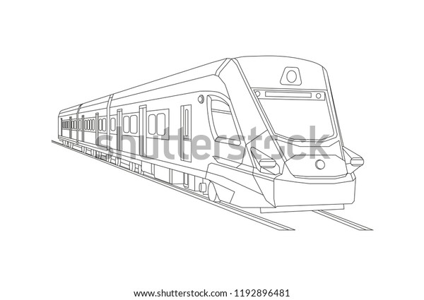 Train illustration, Train icon, Linear\
vector illustration