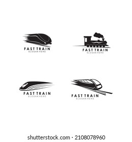 Train illustration logo vector flat design