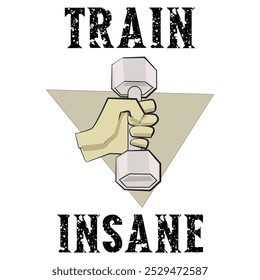 Train Insane Gym Fitness T-shirt Graphic