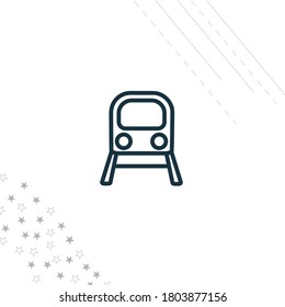 train isolated line icon for web and mobile